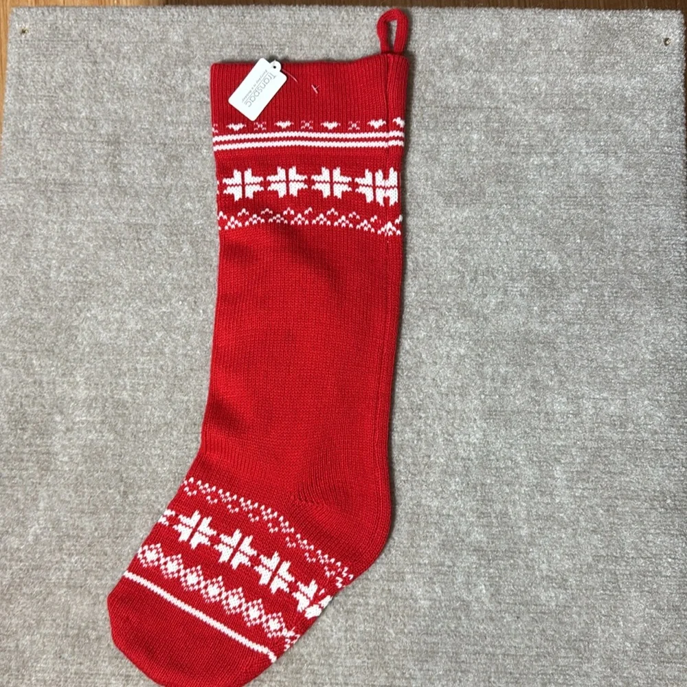 Transpac Red Santa Sweater Like Christmas Holiday Stocking - Picture 4 of 7